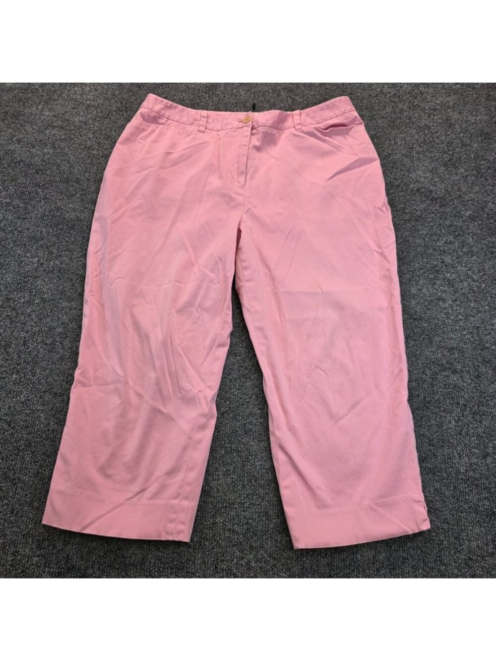 Jones New York Cropped Pants 14P Pink Stretch Feminine Barbiecore Retro Preppy